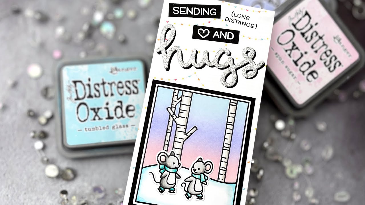 Masking on a mini slimline card with Jessica