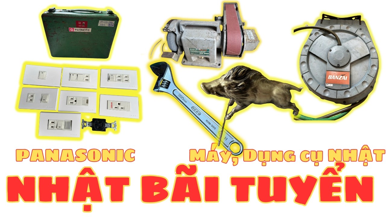 Hàng Nhật Bãi Chất Lượng: Máy Mài, Lọc Điện Âm Thanh & Tủ Điện NLMT Đấu Sẵn