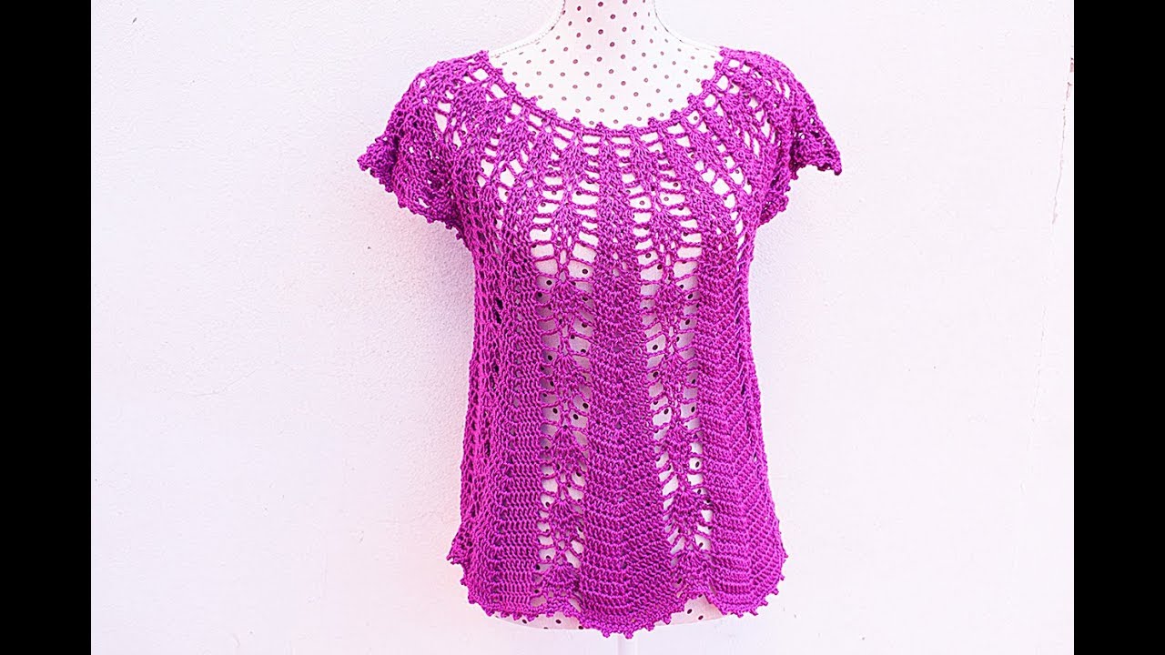 BLUSA MUJER A CROCHET MUY FÁCIL - EXPLICACIÓN MANGAS#crochet #ganchillo