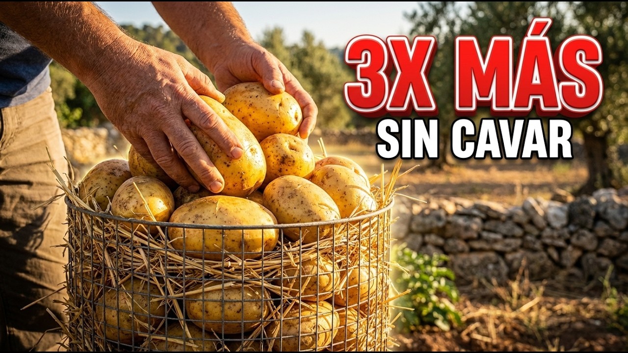 Pon Patatas Sobre la Tierra y No Caves Nunca Más — Por Qué Nadie Te Lo Enseñó!