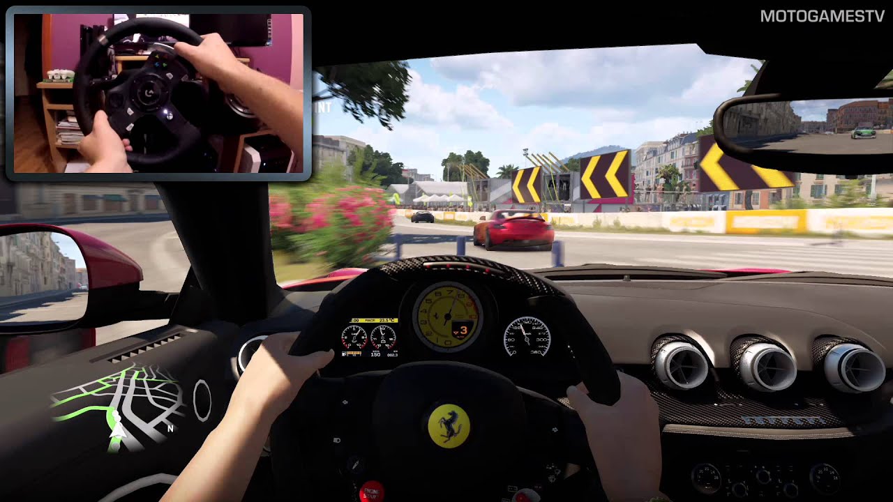 Forza Horizon 2 - Ferrari F12berlinetta Gameplay [Logitech G920 WheelCam]