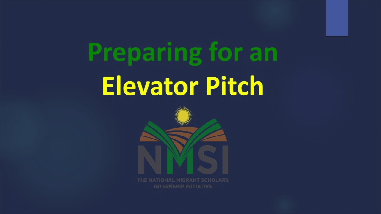 Elevator Pitch, Power Point (Voice Over)