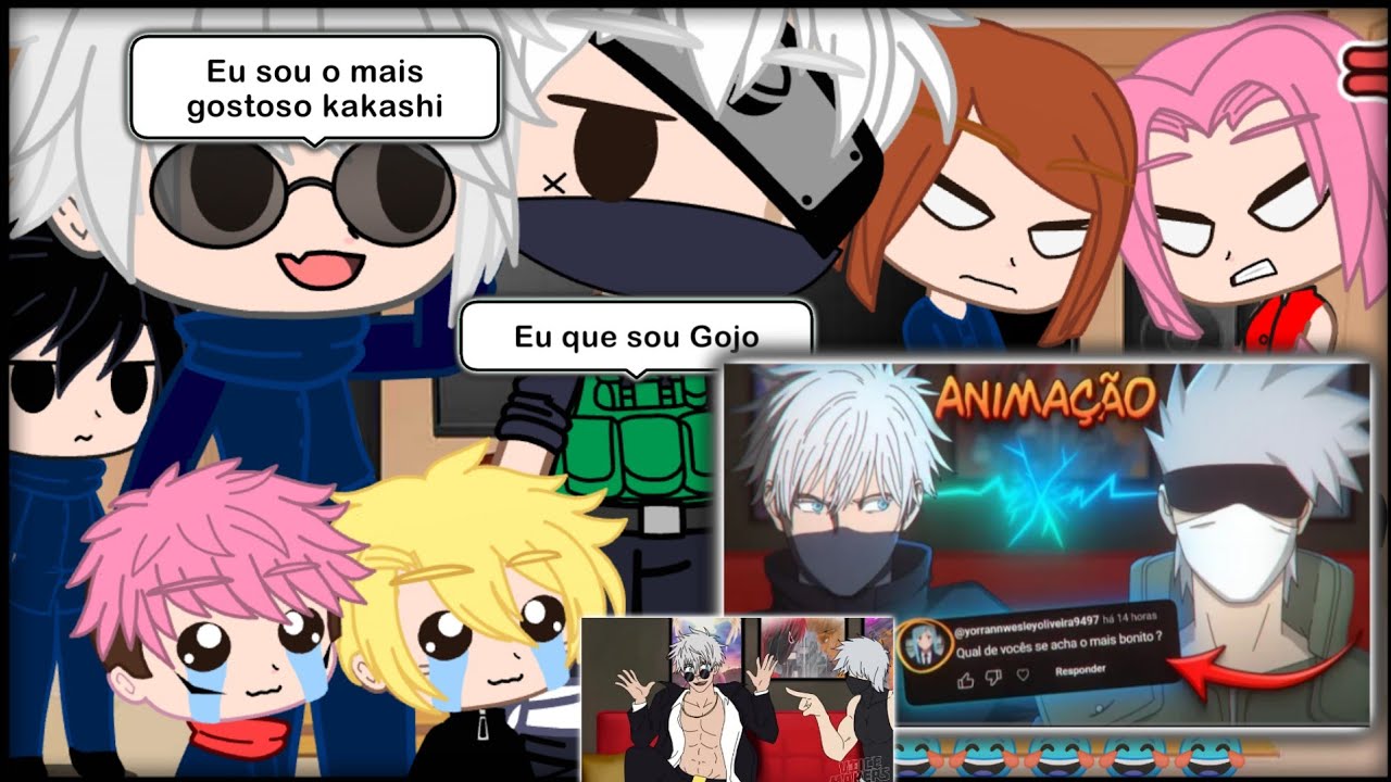 Jujutsu kaisen + time 7 react KAKASHI E GOJO RESPONDERAM AS PERGUNTAS DOS FÃS! VOICE makers