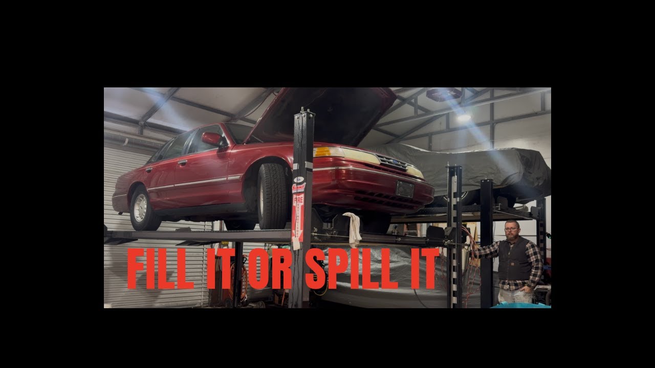 1997 Ford Crown Victoria Oil Change. Transmission fluid leak? Fill it or spill it?