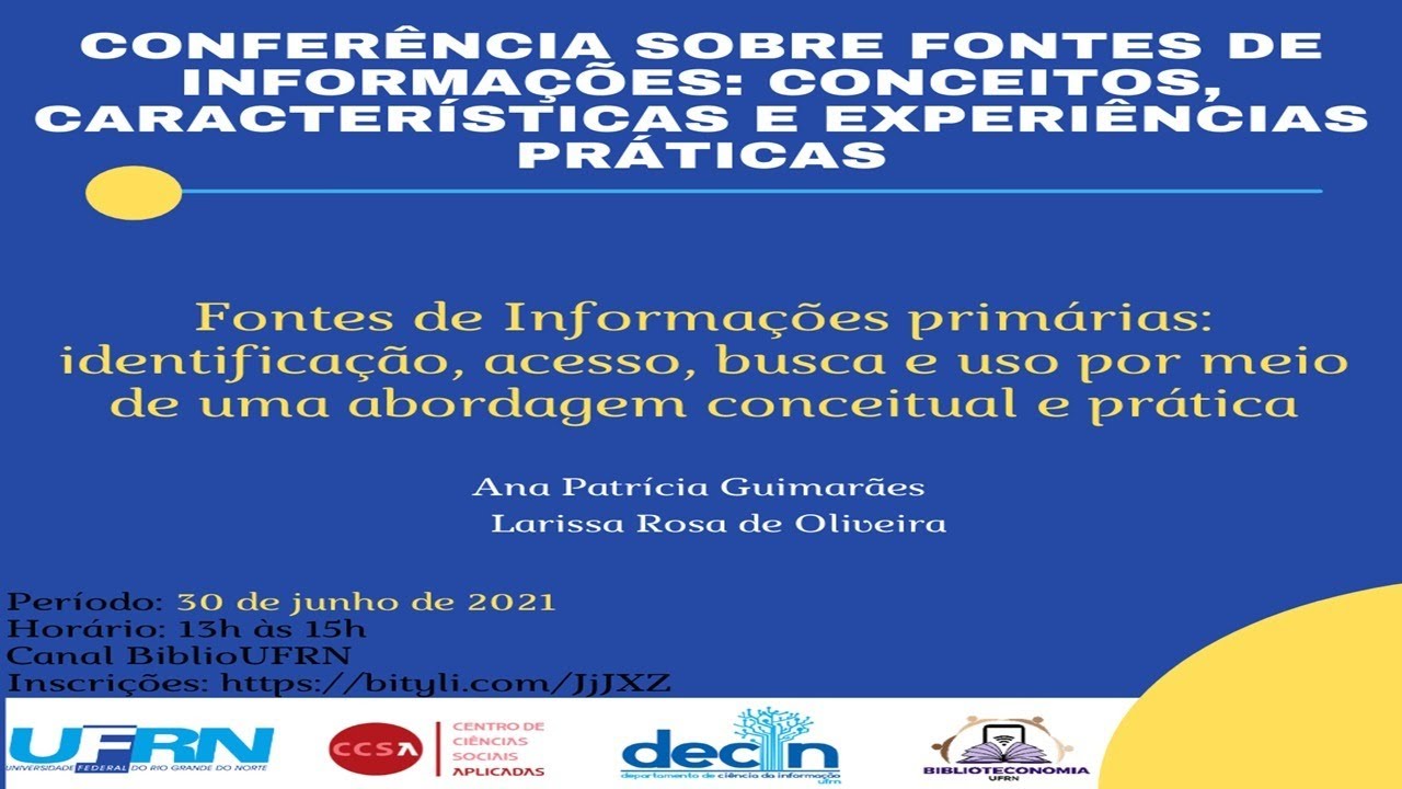 Fontes de Informações primárias: identificação, acesso, busca e uso