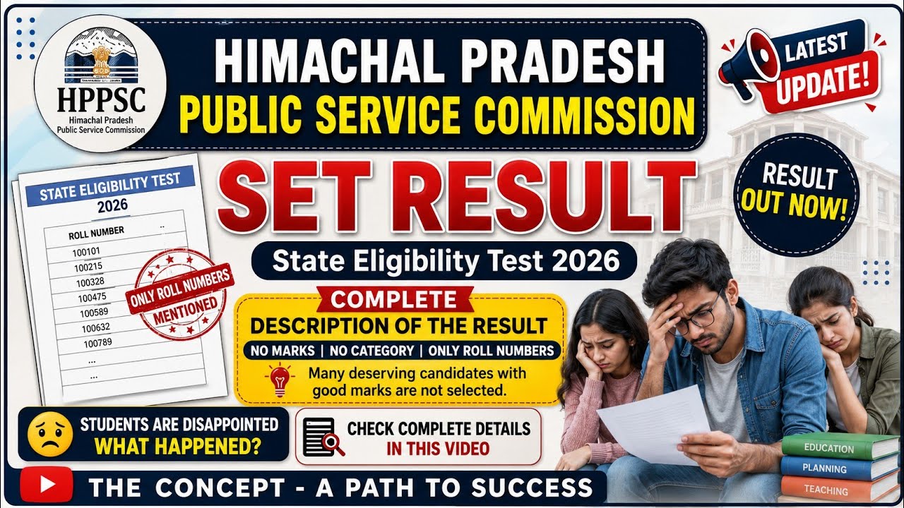 HPPSC SET 2026 Result Declared | Only Roll Numbers? Complete Explanation of HPPSC SET Result 2026