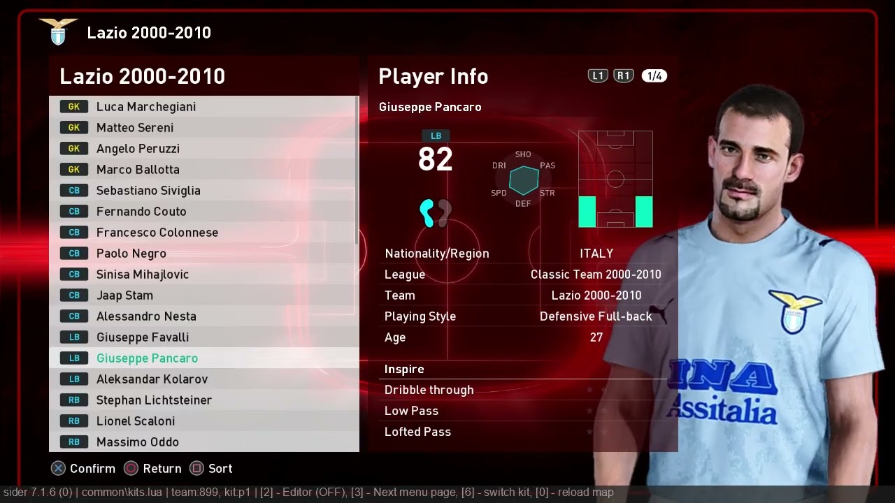 Lazio 2000-2010 Facepack PES2021-SPFootballLife