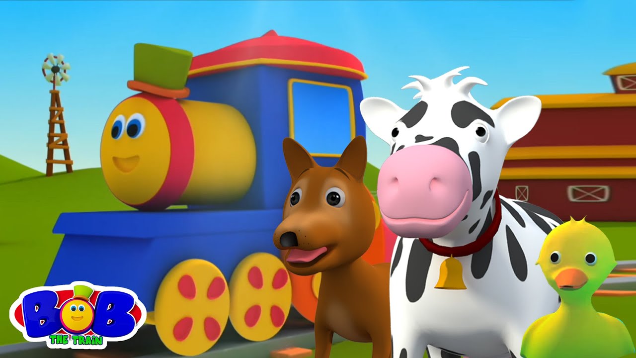 Bob the train &ccedil;iftliğe gitti + Daha fazla &ccedil;ocuklar i&ccedil;in tekerlemeler