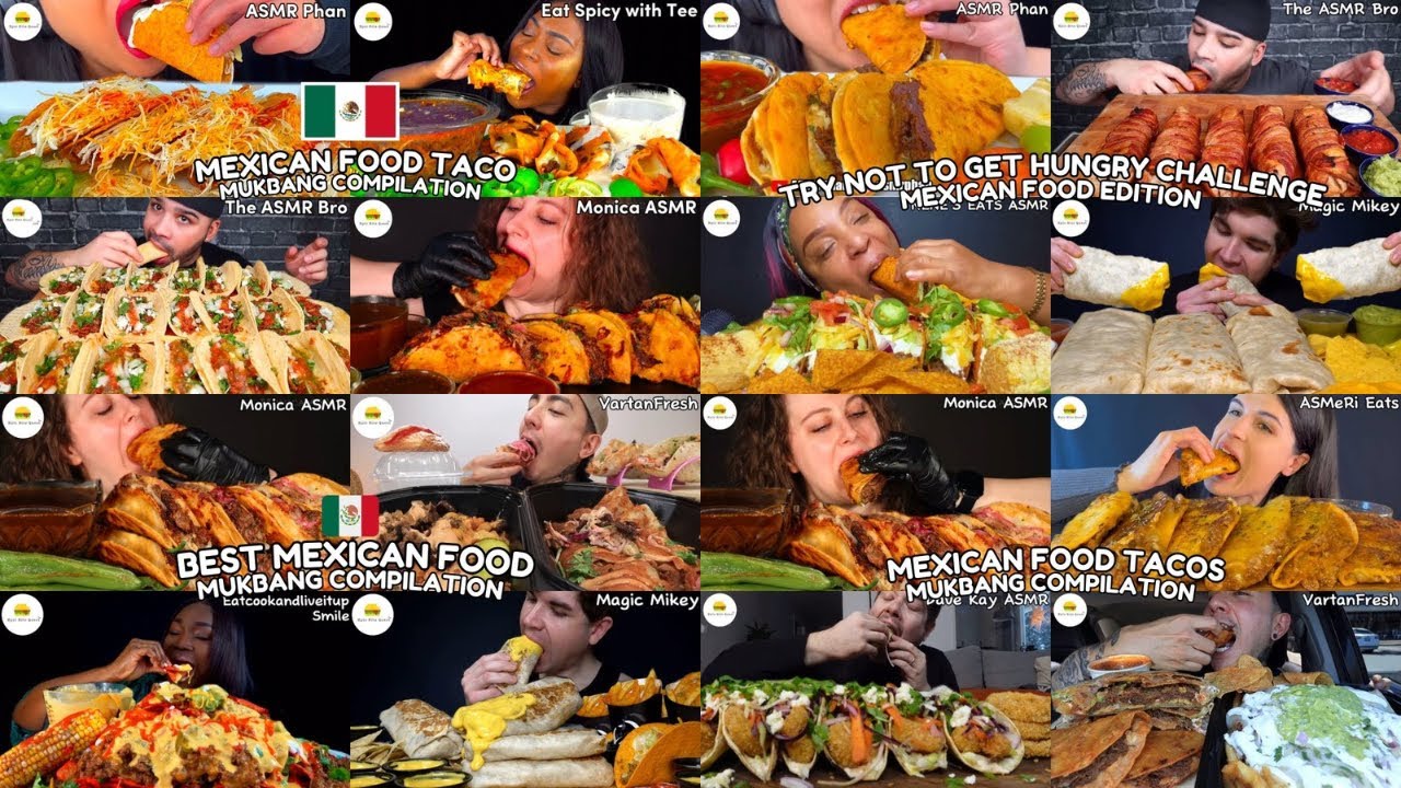 ASMR | 1 HOUR BEST MEXICAN FOOD MUKBANG COMPILATION |