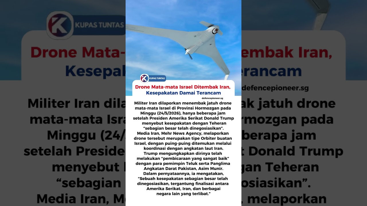 Drone Mata-mata Israel Ditembak Iran, Kesepakatan Damai Terancam