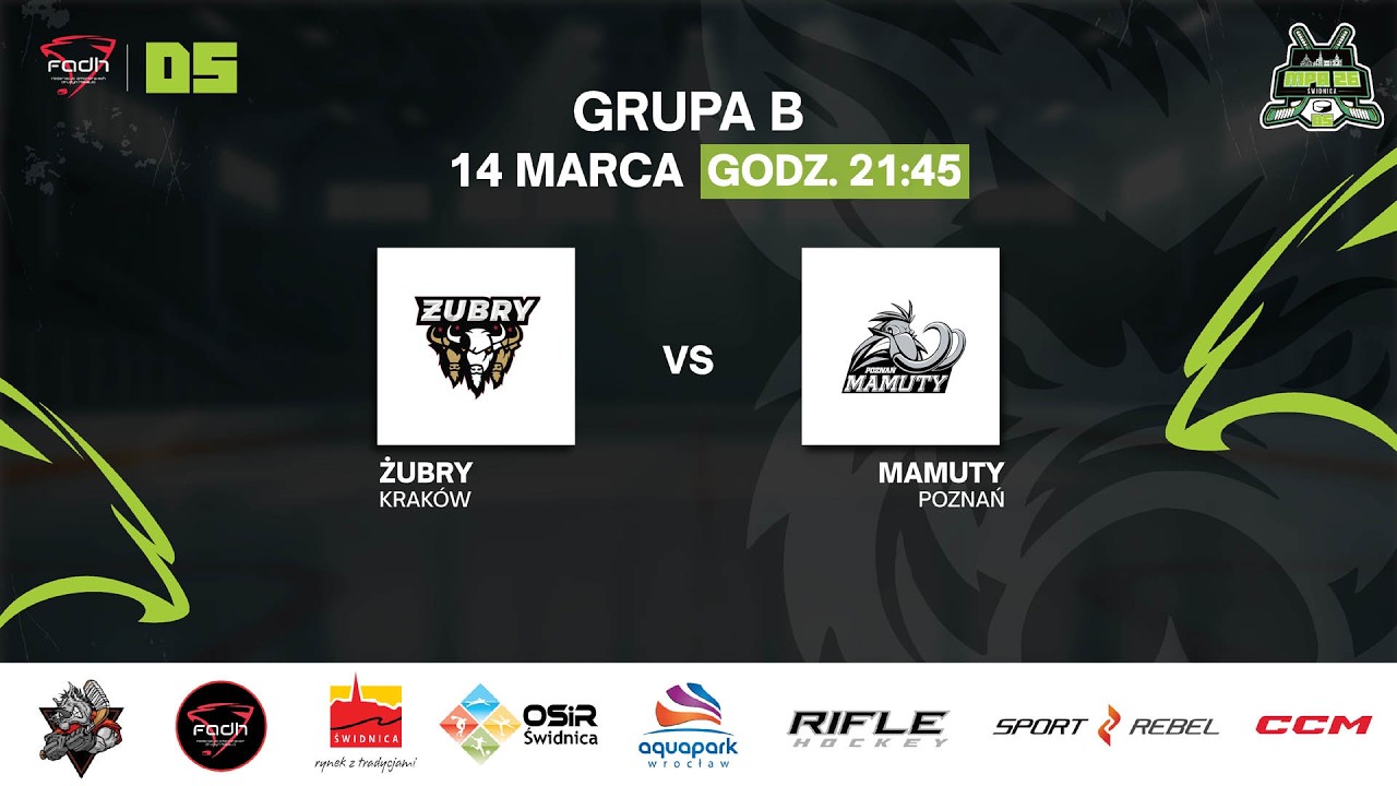 ŻUBRY Krak&oacute;w vs MAMUTY Poznań - MPA26 DYWIZJA 5 ŚWIDNICA