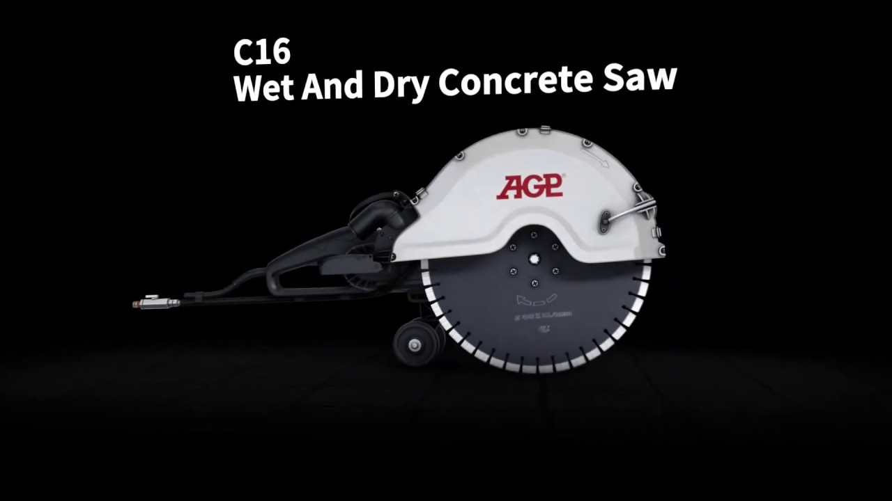 AGP C16 Wet and Dry Concrete Saw 3D Features