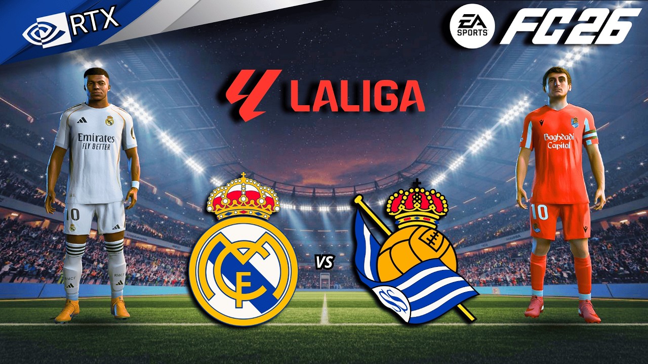 FC 26 - Real Madrid vs Real Sociedad Ft. Mbappe, Vini Jr | La liga 25/26 Full Match | PC™ [4K60]