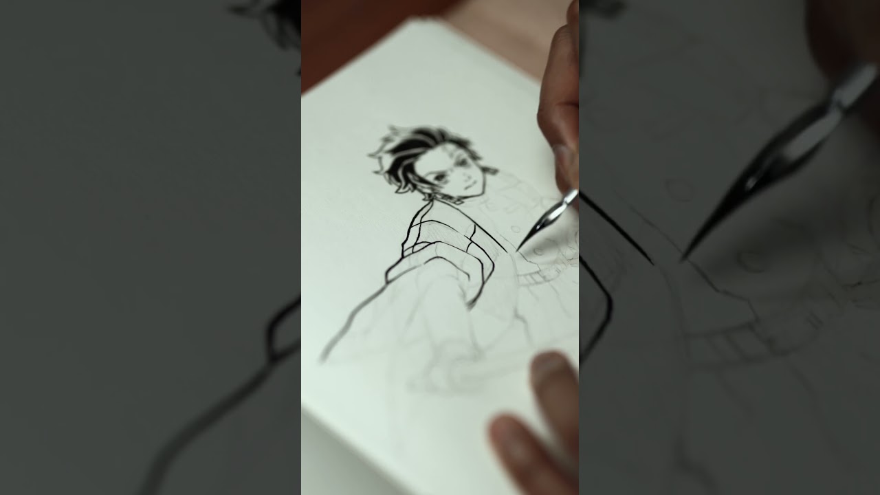Drawing Tanjiro (ASMR)