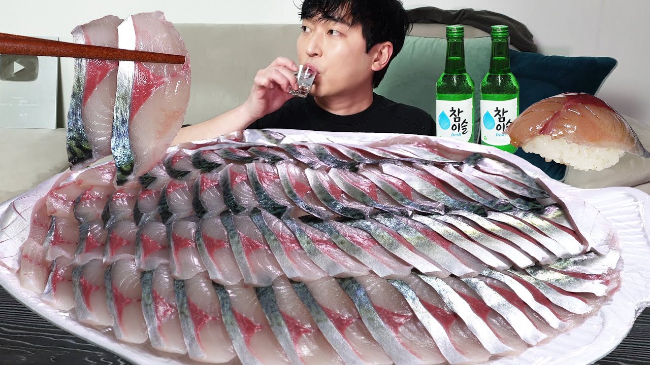 Оливко и вкусно! Mackerel sashimi🐟 MUKBANG REALSOUND ASMR EATINGSHOW