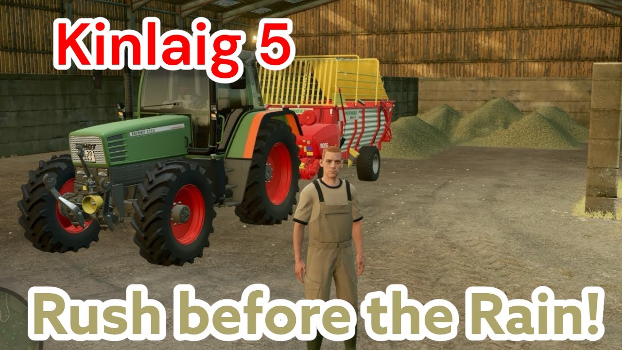 Kinlaig 5 | Racing the Rain! 🌧️ Collecting Grass Before the Storm | FS25