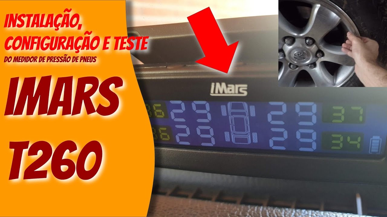 Teste do sensor de pneus sem fio iMars T260