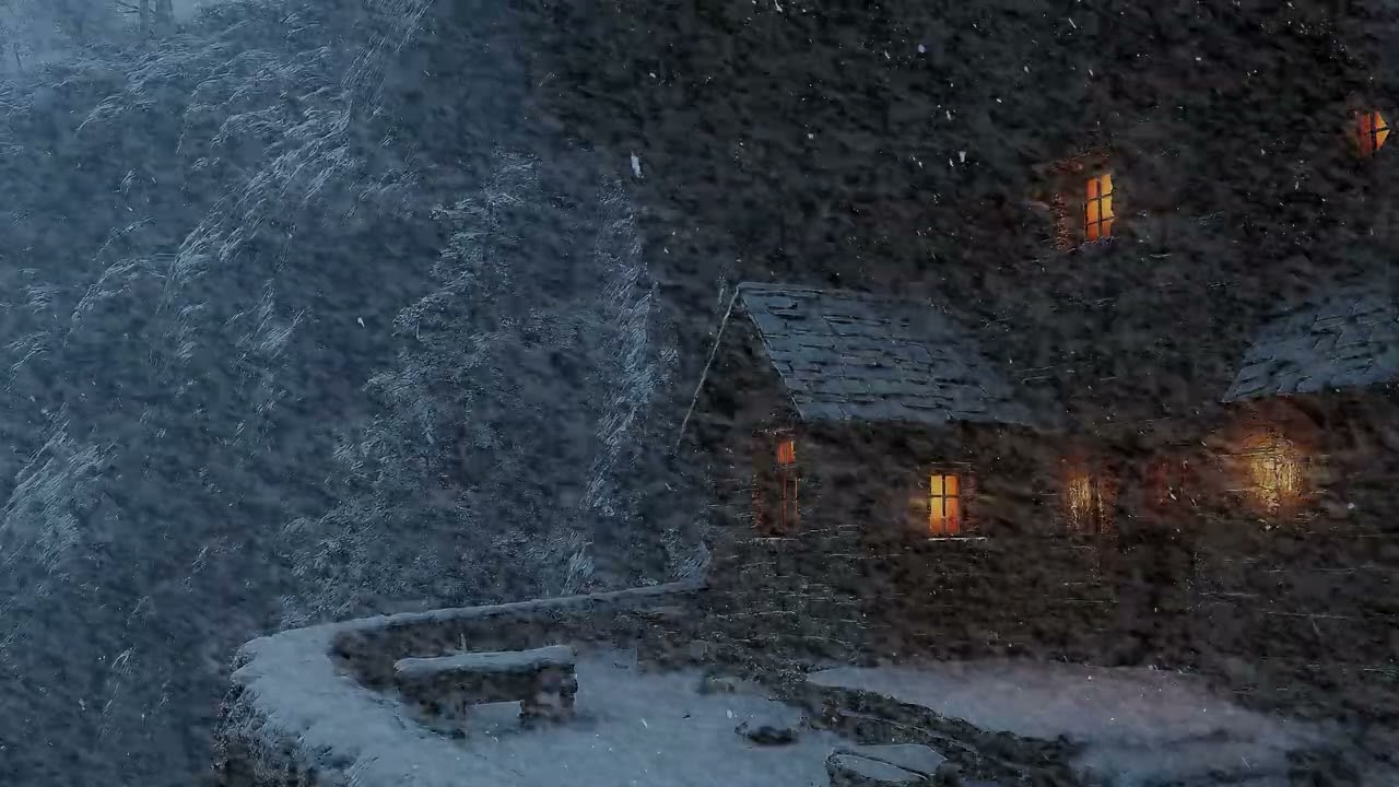 Cold Winter Night with Howling Wind of Blizzard | Relaxing Blizzard Sounds for Deep and Calm Sleep