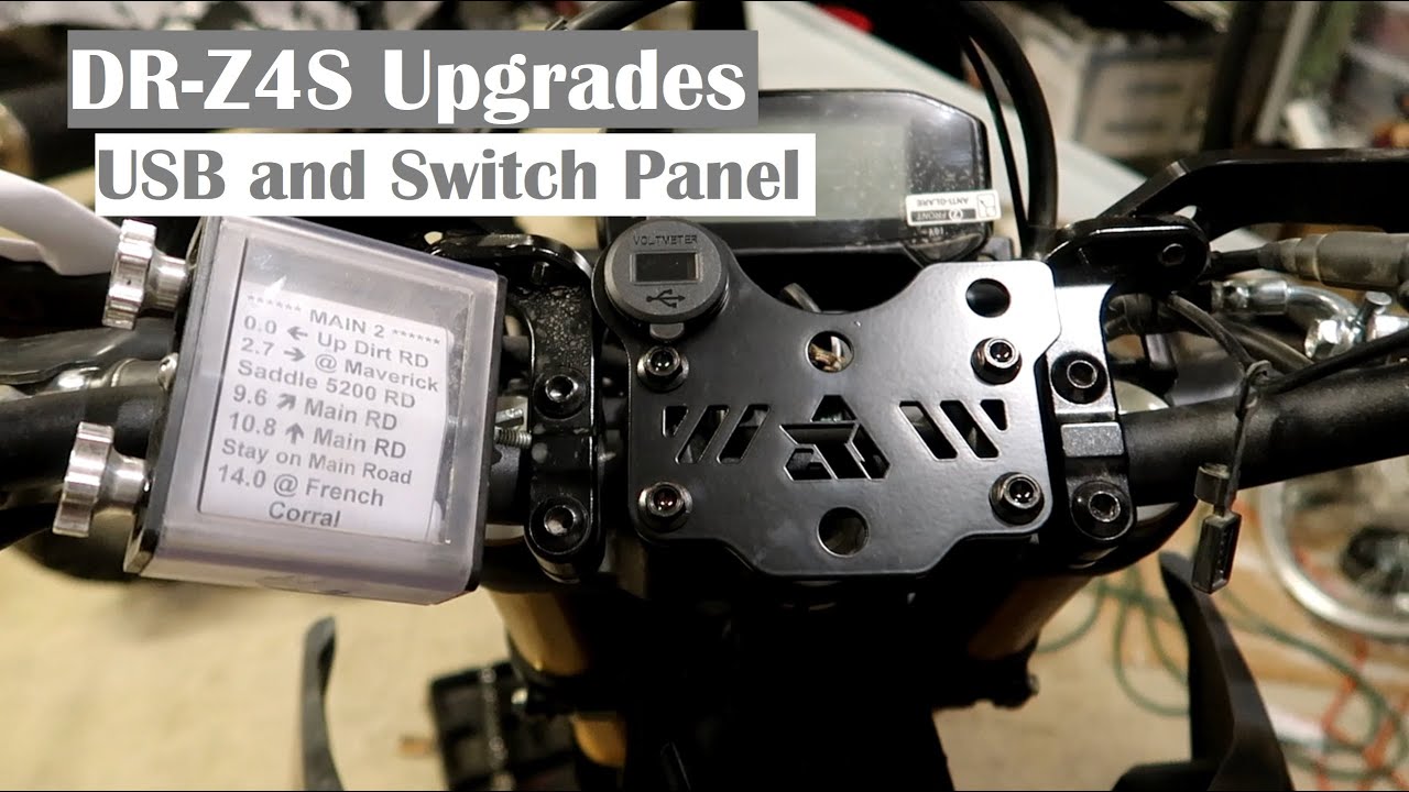 DR-Z4S UPGRADES: Tusk Accessory Dash Panel and USB Charging Ports