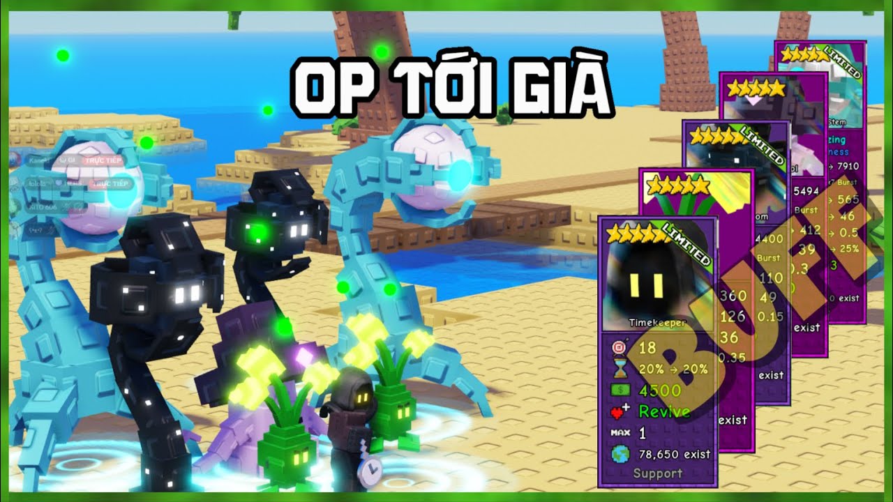 Showcase sức mạnh 5 em unit siêu khỏe sau khi rework trong garden tower defens | [roblox]