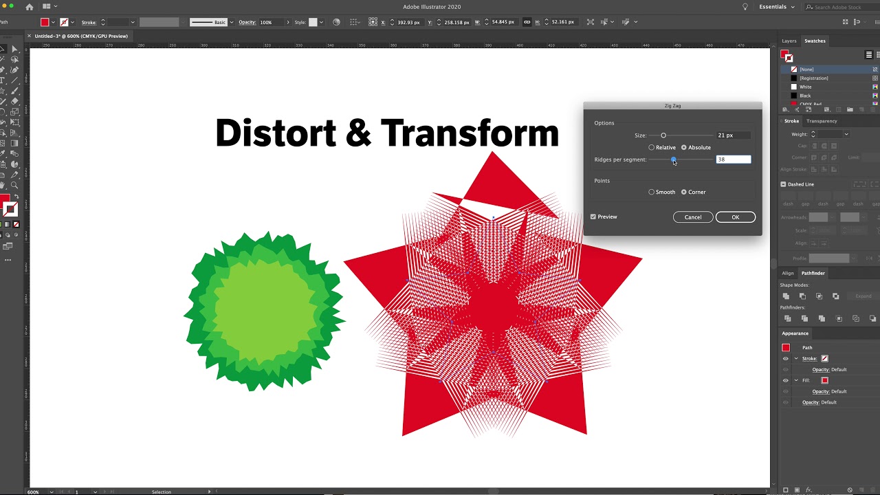 Illustrator - Distort & Transform Effect