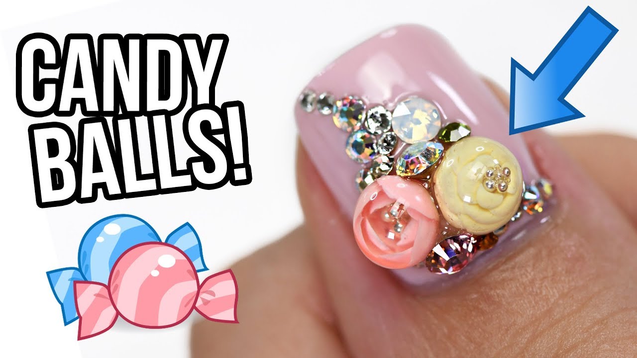 DIY Candy Ball Flowers For Your Nails!