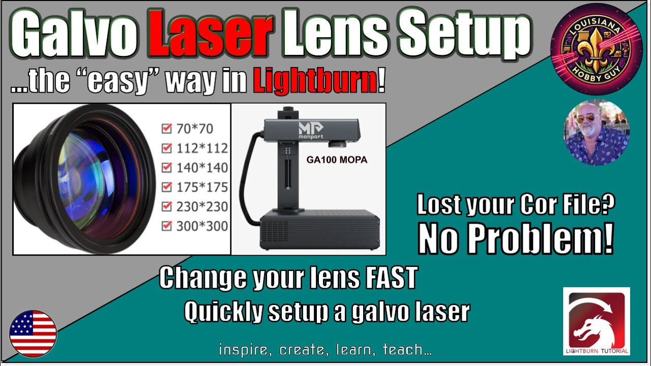 👓 Galvo Lens Correction in Lightburn, no core file needed!