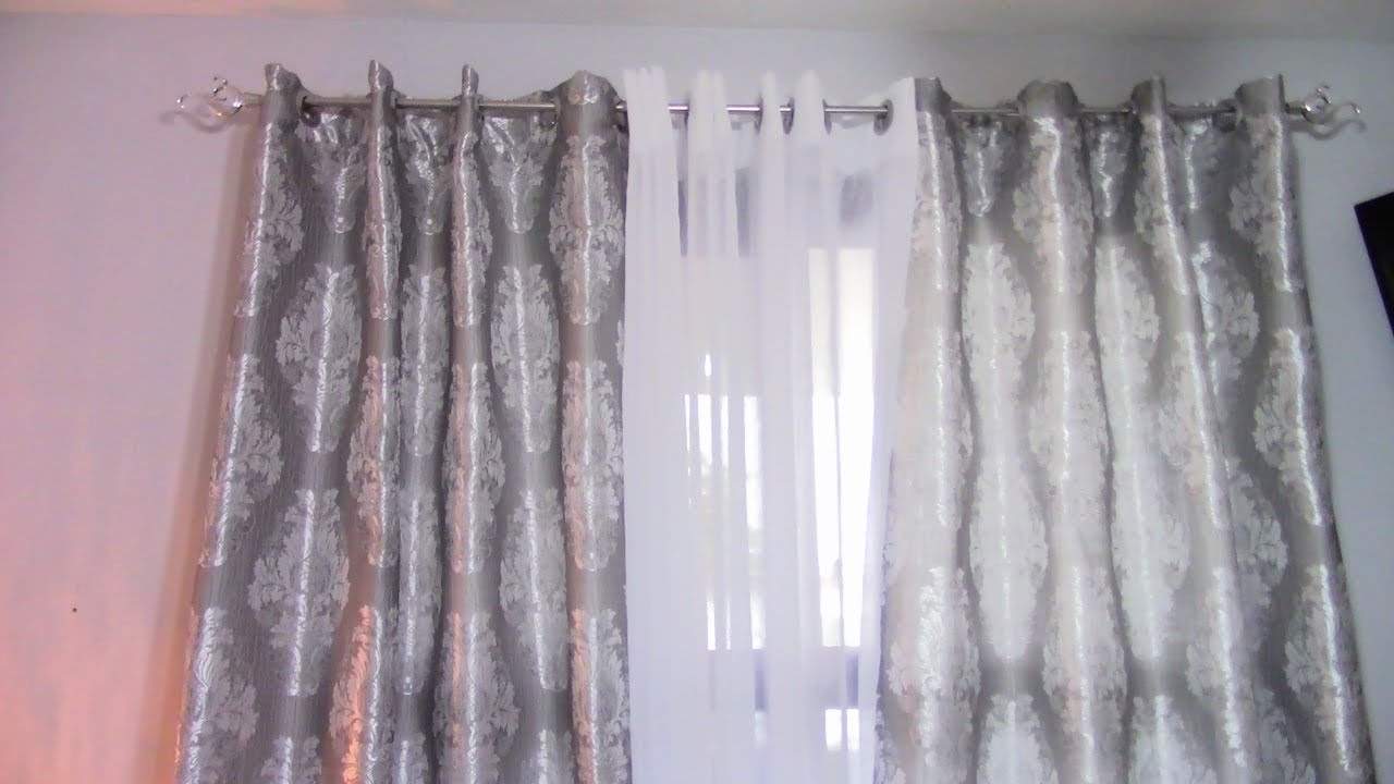 Cómo hacer cortinas largas dobles con aros  metálicos #diy 