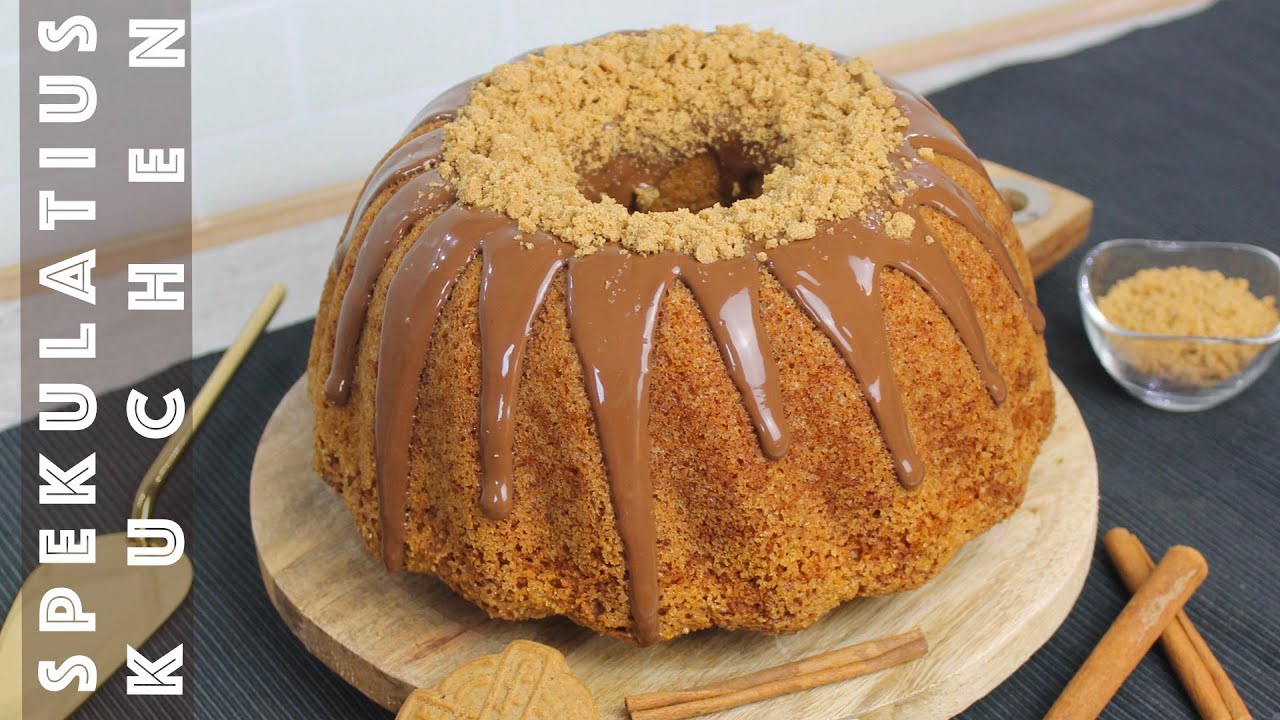 Spekulatius Kuchen mit Schokoglasur | In nur 10 Minuten im Ofen!