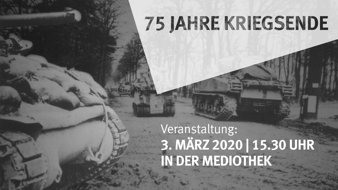 Veranstaltung 75 Jahre Kriegsende am in der Mediothek Krefeld
