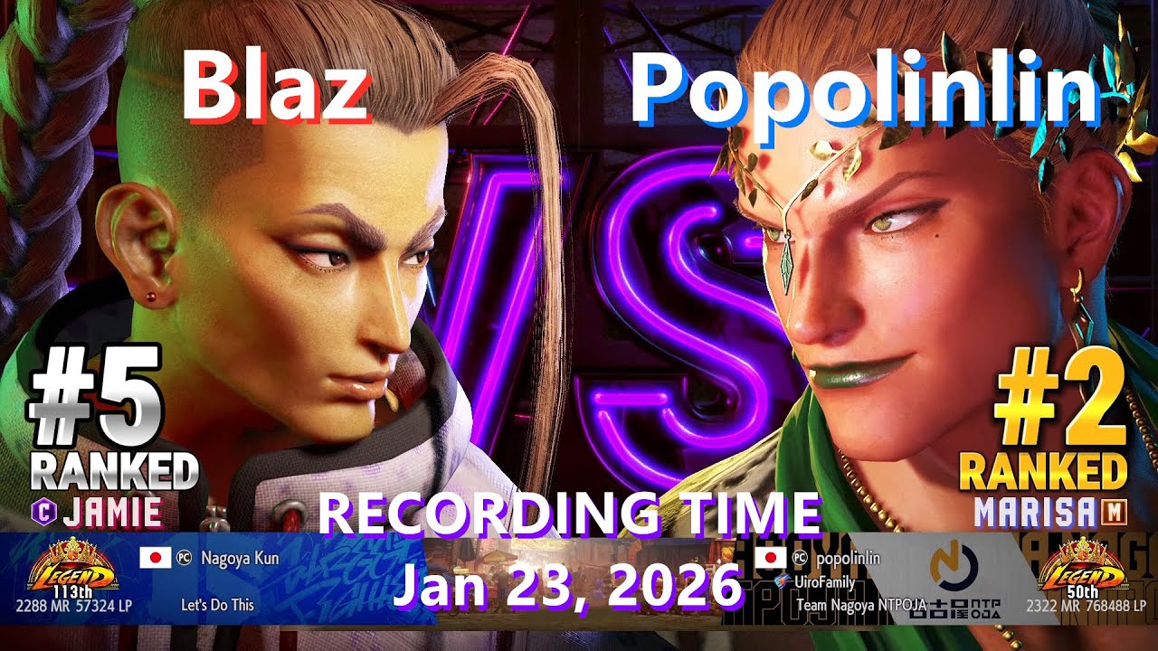 SF6⚡Blaz (#5 Ranked Jamie) vs Popolinlin (#2 Ranked Marisa)⚡High Level Gameplay