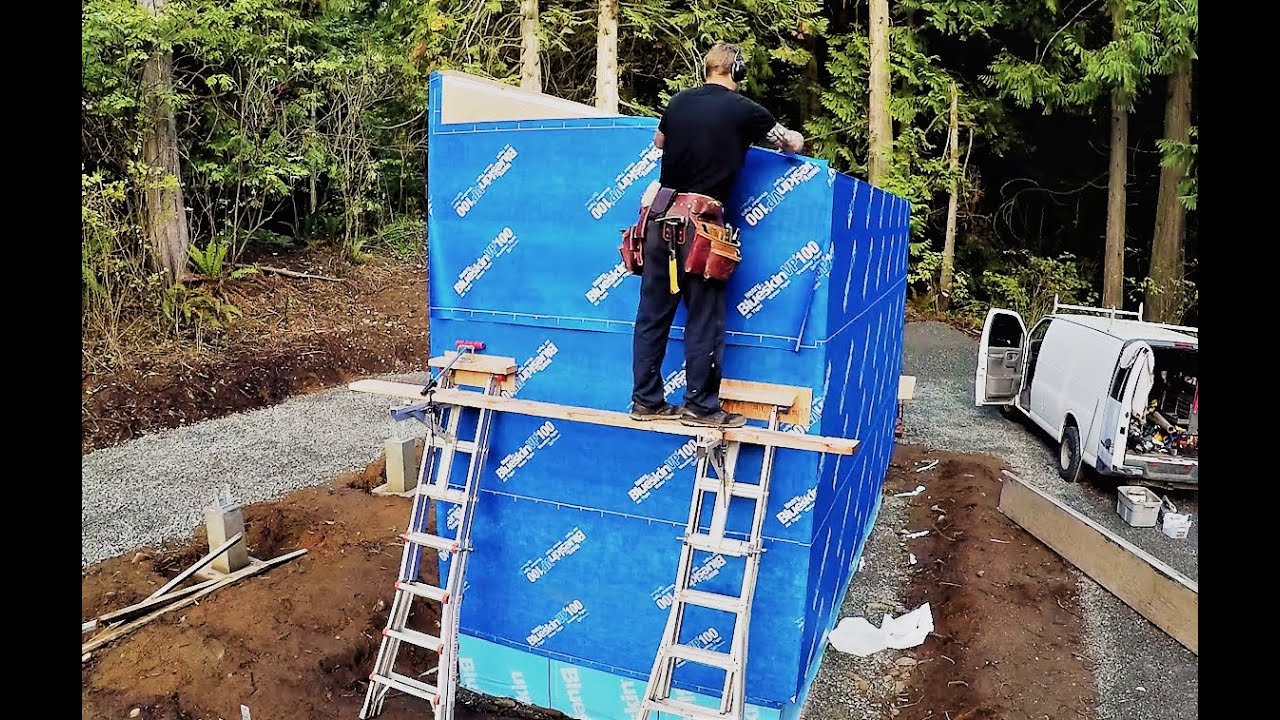 Blueskin Housewrap Install on Kiln