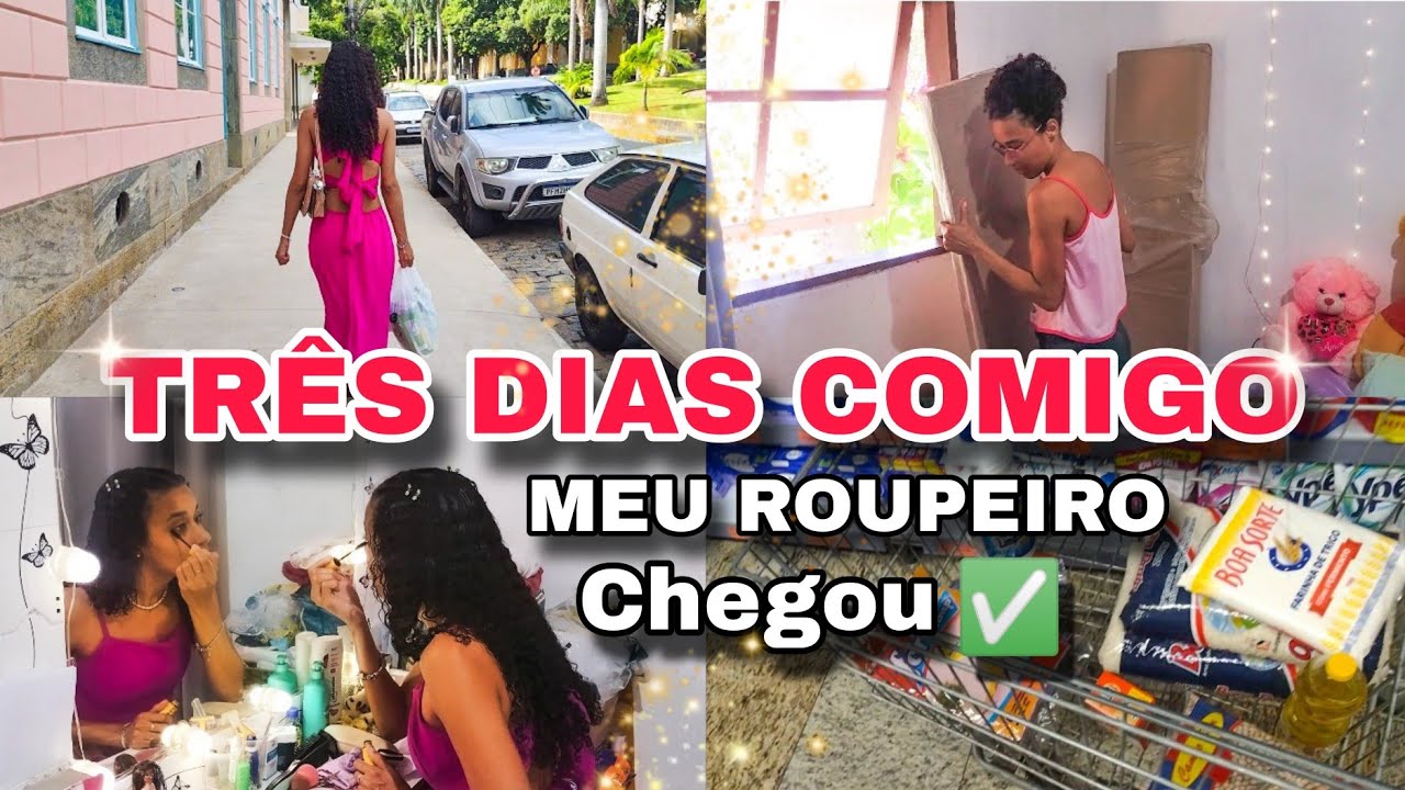 MEU GUARDA-ROUPA CHEGOU 🎉 | VARRENDO A VARANDA 🧹 | ME ARRUMANDO PARA SAIR E MAIS..✅