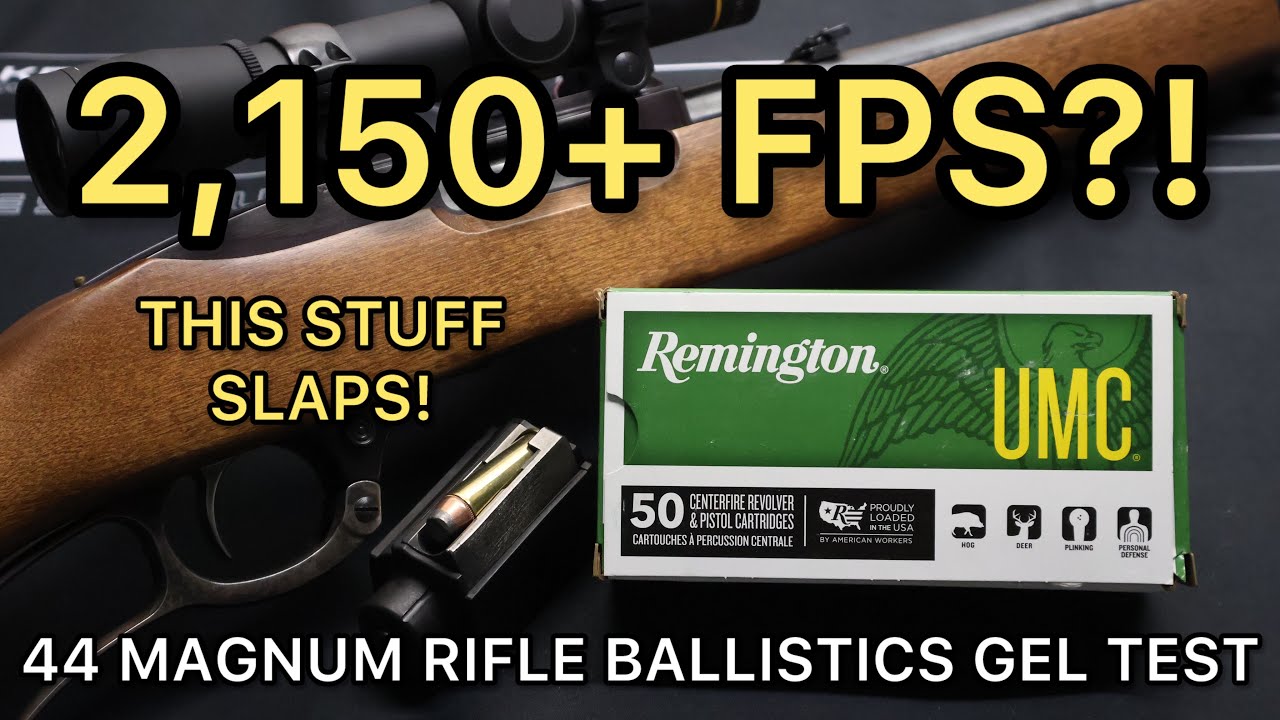 RAW POWER!! 44 Magnum 180gr JSP Remington UMC Ballistics Gel Ammo Test