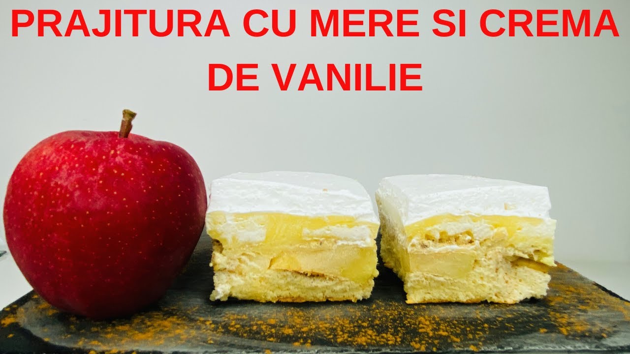 Prajitura cu mere si crema de vanilie
