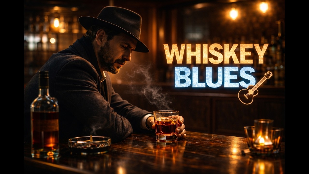 Whiskey Blues 🎸 Slow Blues Guitar & Deep Voice for Late Night Relaxation