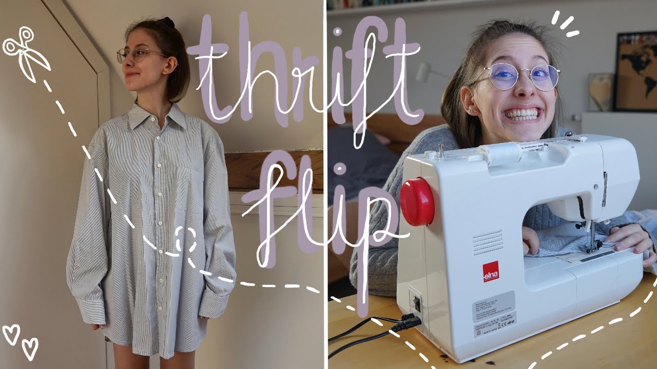 THRIFT FLIP - von papas altem hemd zum sommerkleid! 🧵🪡