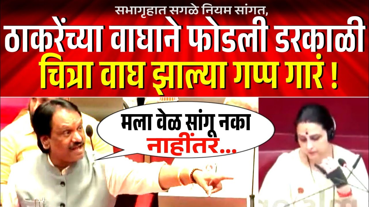 अखेर सभागृहात अंबादास दानवेंचा संयम सुटला, चित्रा वाघ झाल्या गप्प गारं ! Ambadas Danve on Bjp
