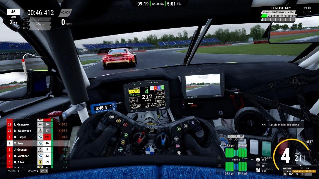 POV VALENTINO ROSSI P1 AT SILVERSTONE Assetto Corsa Competizione PS5