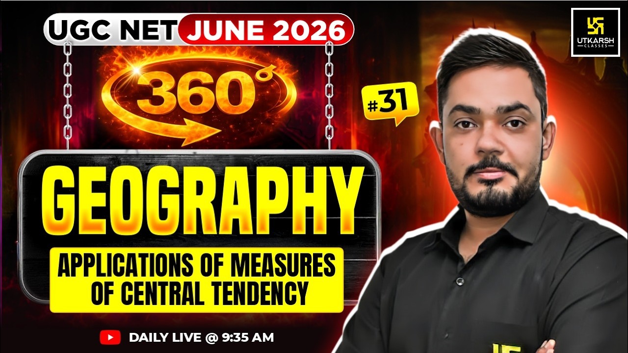 UGC NET JUNE 2026 | Unit IX Geographical Application of Measure of Central Tendency |#31| Yogesh Sir