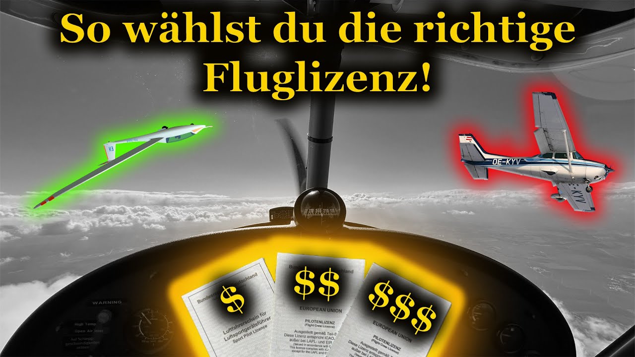 Welche Fluglizenz lohnt sich 2025 wirklich? Segelflug, UL oder PPL im Vergleich ab 2000 €