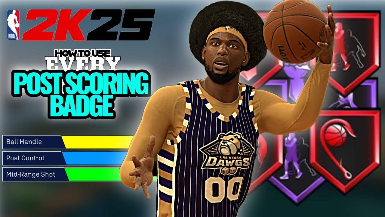 HOW TO USE EVERY POST SCORING BADGE #nba2k #tutorial
