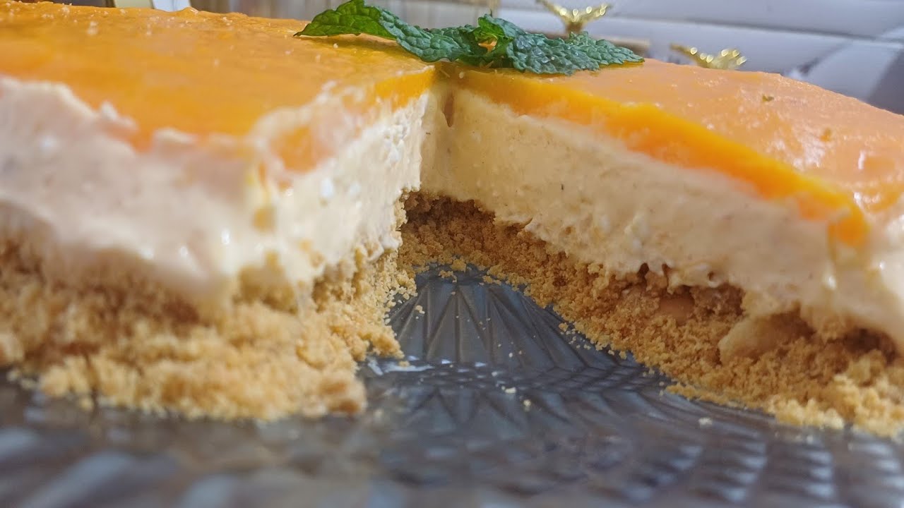 تشيز كيك بفاكهة الموسم الكاكي 🍊🍰