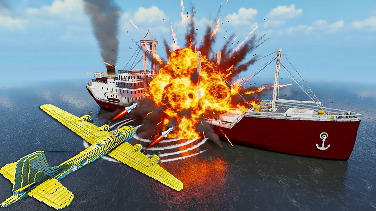 War Aircraft vs Crude Oil Ship | Epic Sea Battle Destruction | Teardown