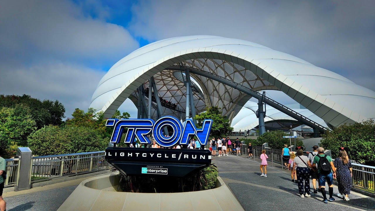 Tron, Magic Kingdom, Disney World Front Row POV, Orlando FL USA