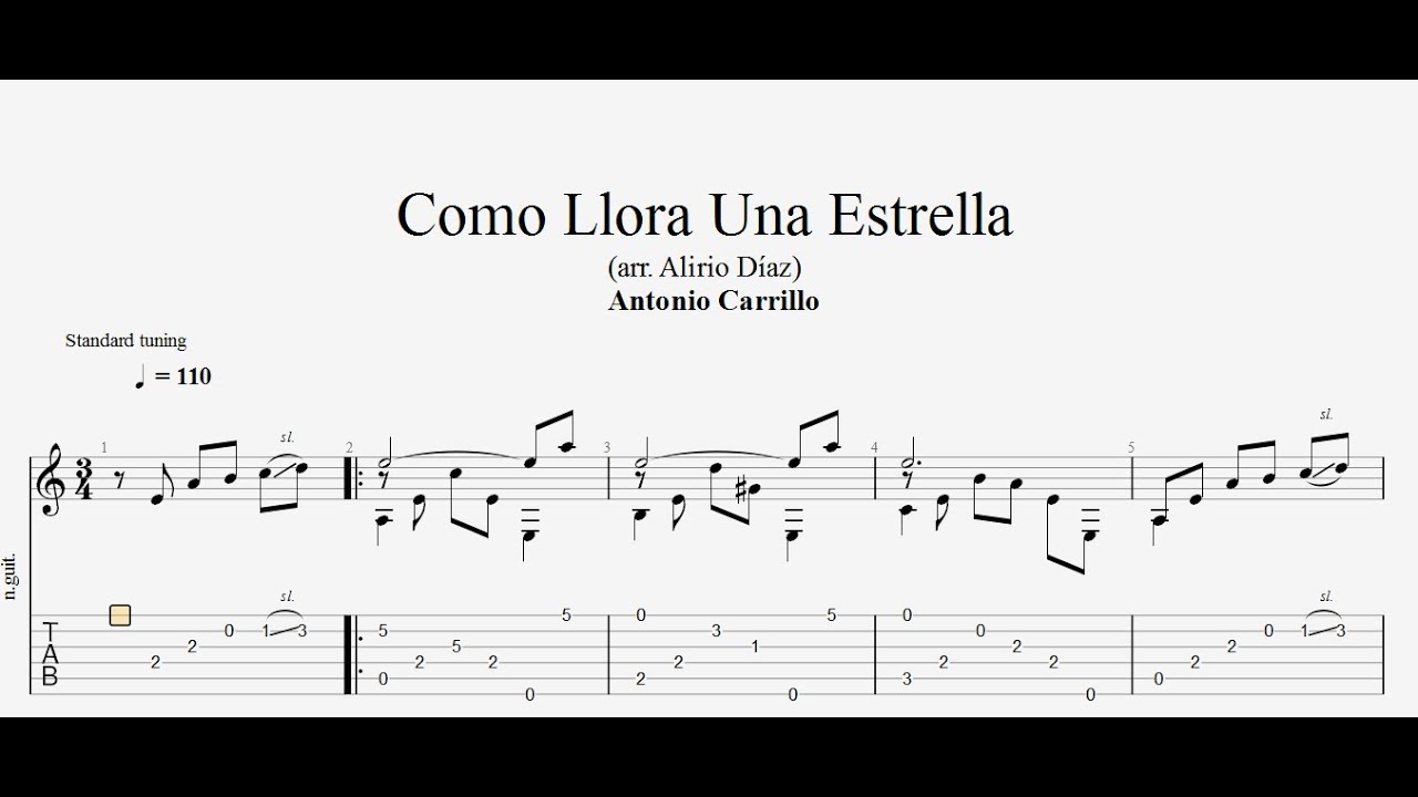 Antonio Carrillo - Como Llora Una Estrella (Vals Venezolano) - Tab