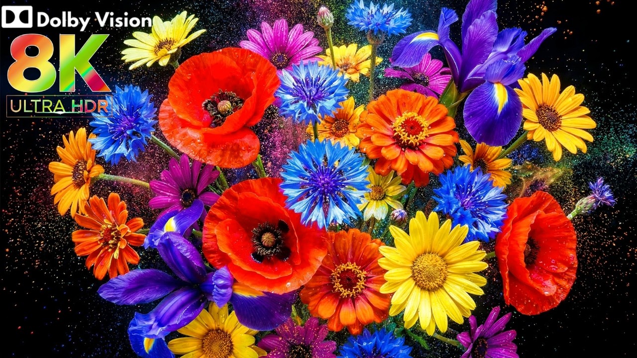 Ultimate 8K HDR Flower Color Explosion  | Ultra Vivid Dolby Vision OLED Demo