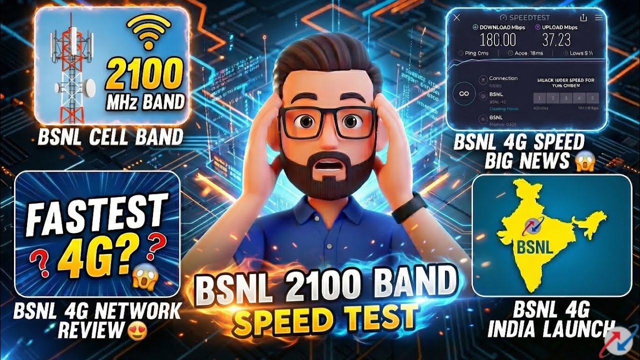 BSNL 4G Network review in 2100 MhZ band.Bsnl speed test in 2100 mhz band review #bsnl #4g ...
