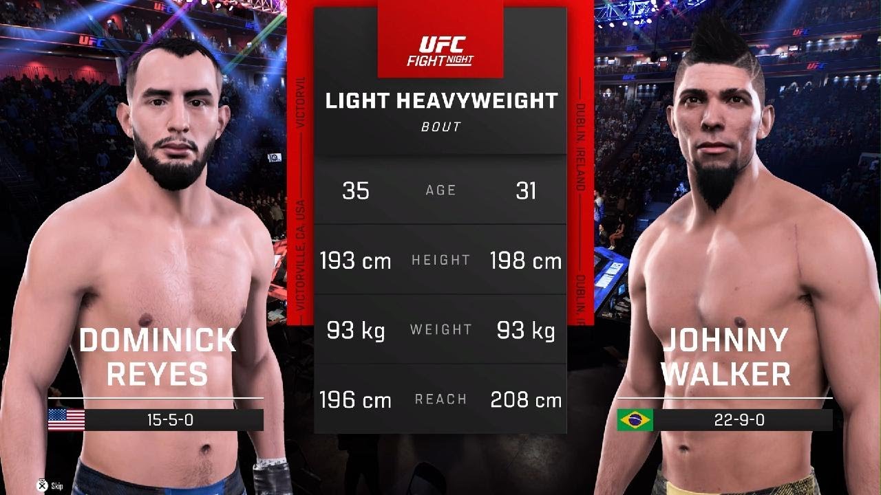 Dominick Reyes vs Johnny Walker | UFC 5 Full Fight
