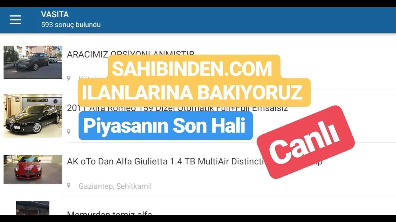 2CR Ankara - Canlı Yayın - SAHİBİNDEN.COM İLANLARINA BAKIYORUZ